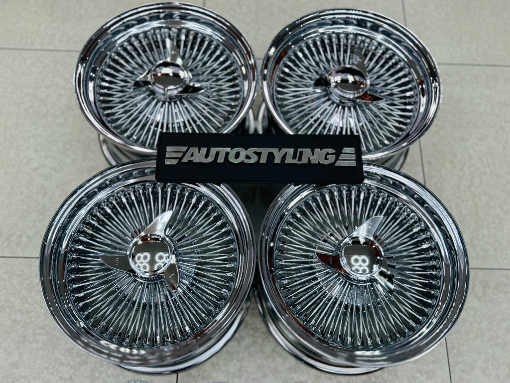 15 ” AS - 100 SPOKE WIRE WHEEL FITS ALL CARS