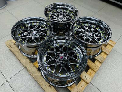 15'' AS-YKW 5039 BLACK CHROME 4/100 4/114