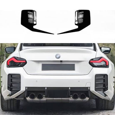 M2 Rear Bumper Air Vent Cover Gloss Black Trim for BMW G87 M2 Coupe 2022-2024