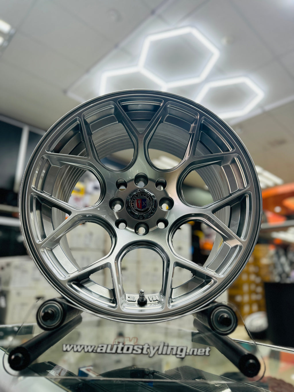 15” AS- 7187 4/100 4/114 hyper silver wheels