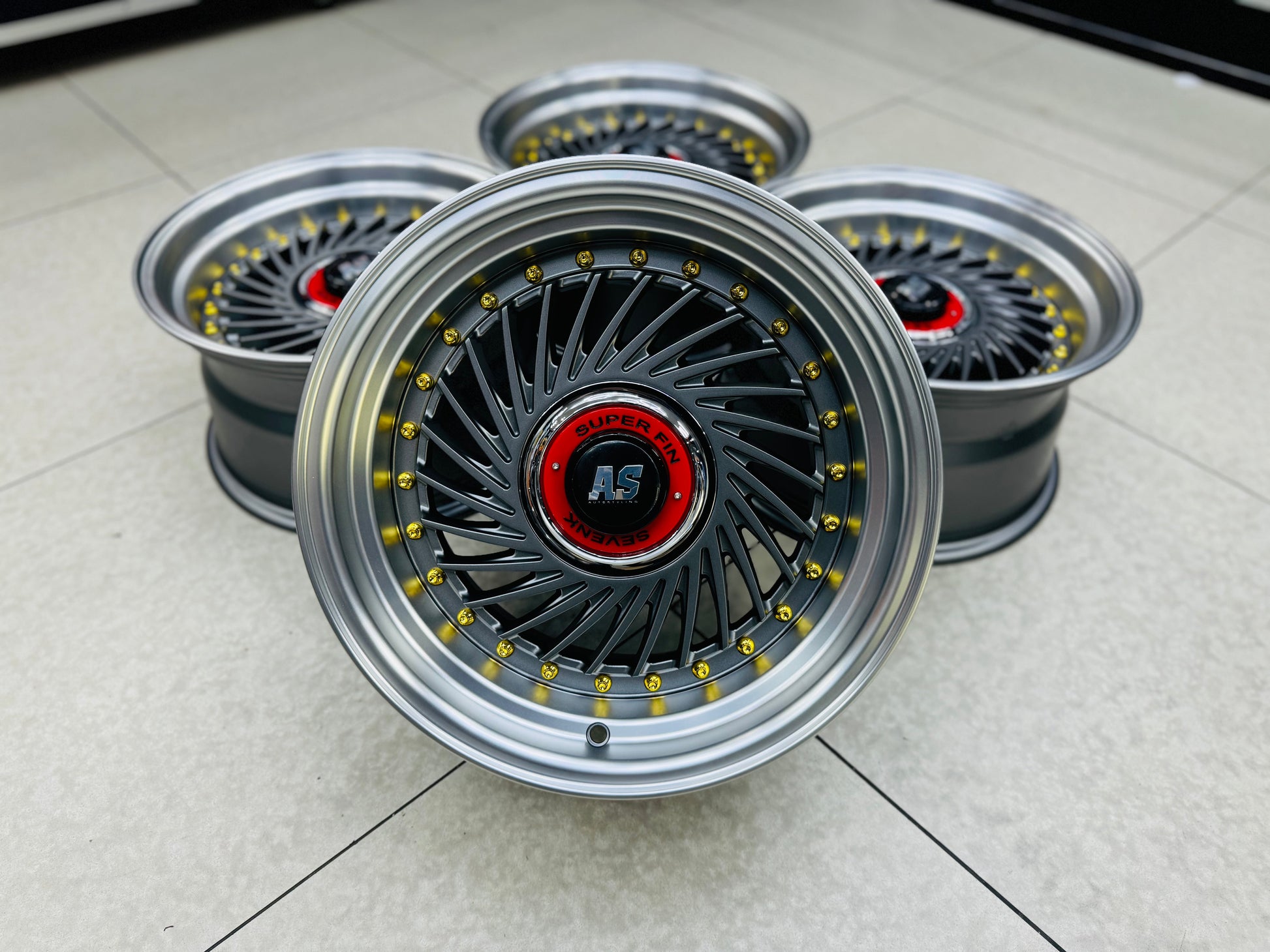 15” AS-SUPERFIN 4/100 & 4/114 MATT GREY   WHEELS