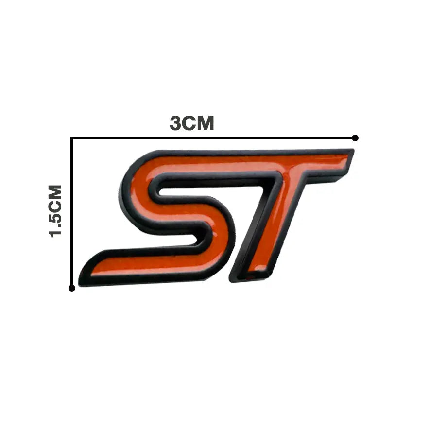 ST Logo - Steering Wheel Metal Badge (Red)
