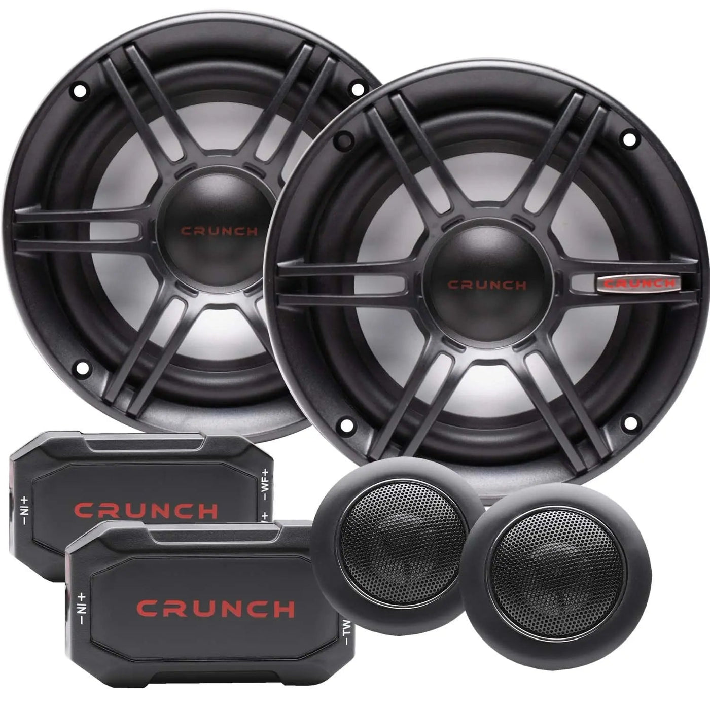 Crunch CS65C CS Series 6.5 Inch  2-Way Component Speakers (300W)