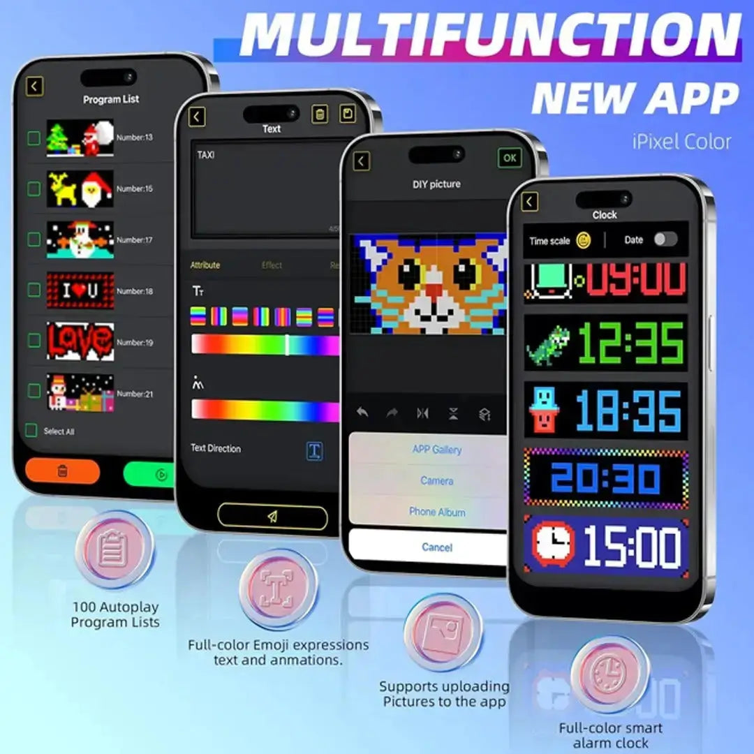 Customisable App Controlled Matrix LED Panel Display Screen - (120mm x 595mm)