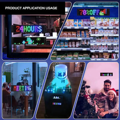 Customisable App Controlled Matrix LED Panel Display Screen - (173mm x 70mm)