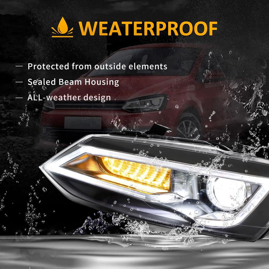 VLAND VW POLO 6 TUBE LED HEADLIGHT