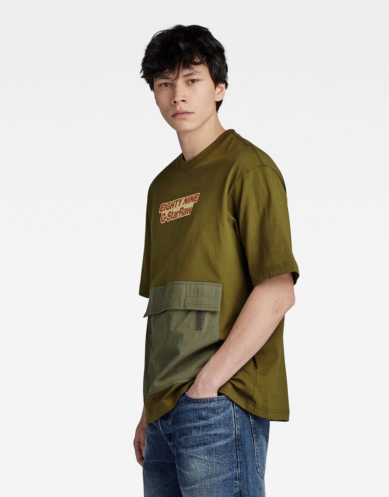 G-Star RAW Fabric Mix Boxy T-Shirt