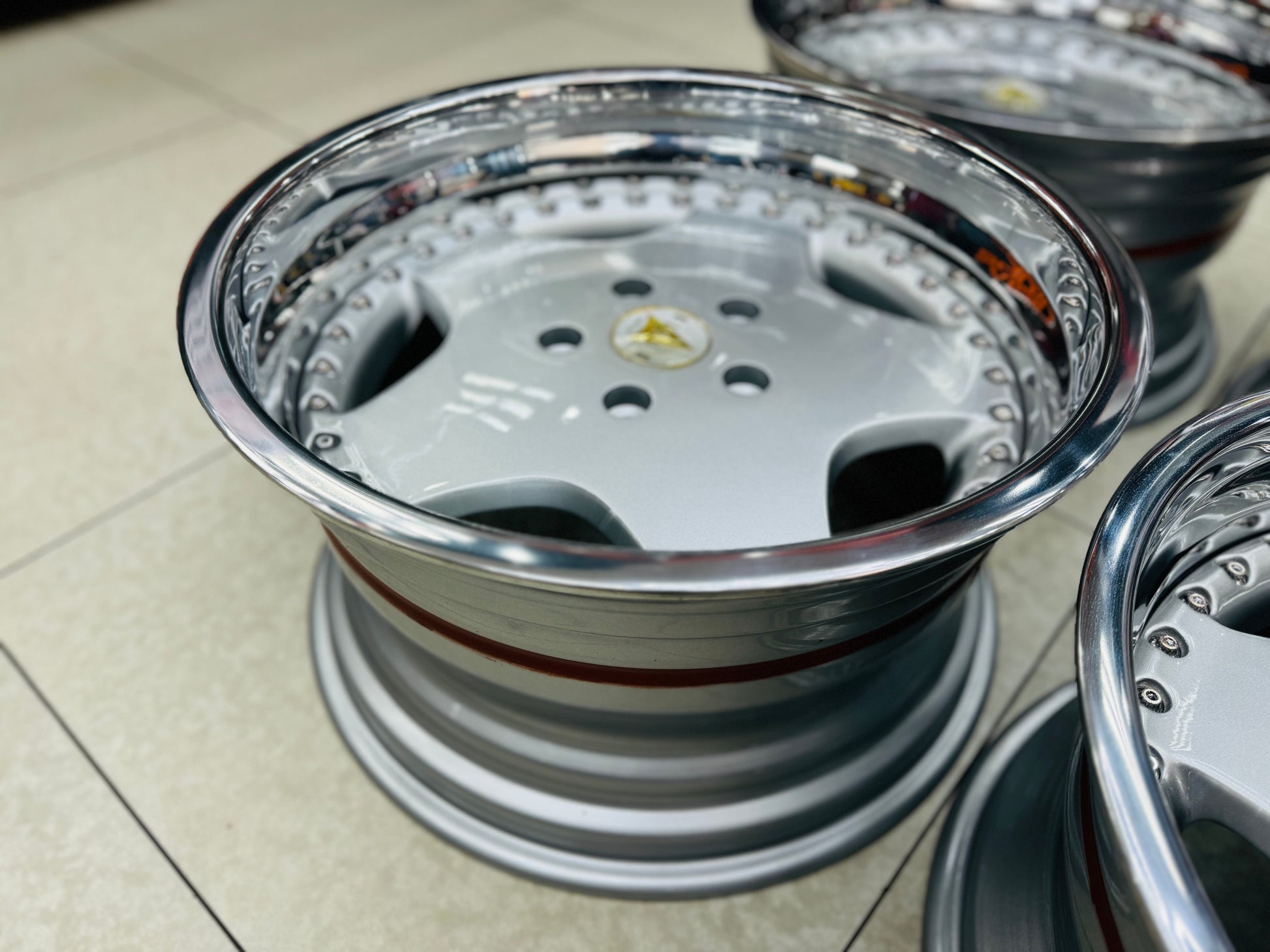 18” WORK RYVER 3 pce split wheels 5x120  pcd