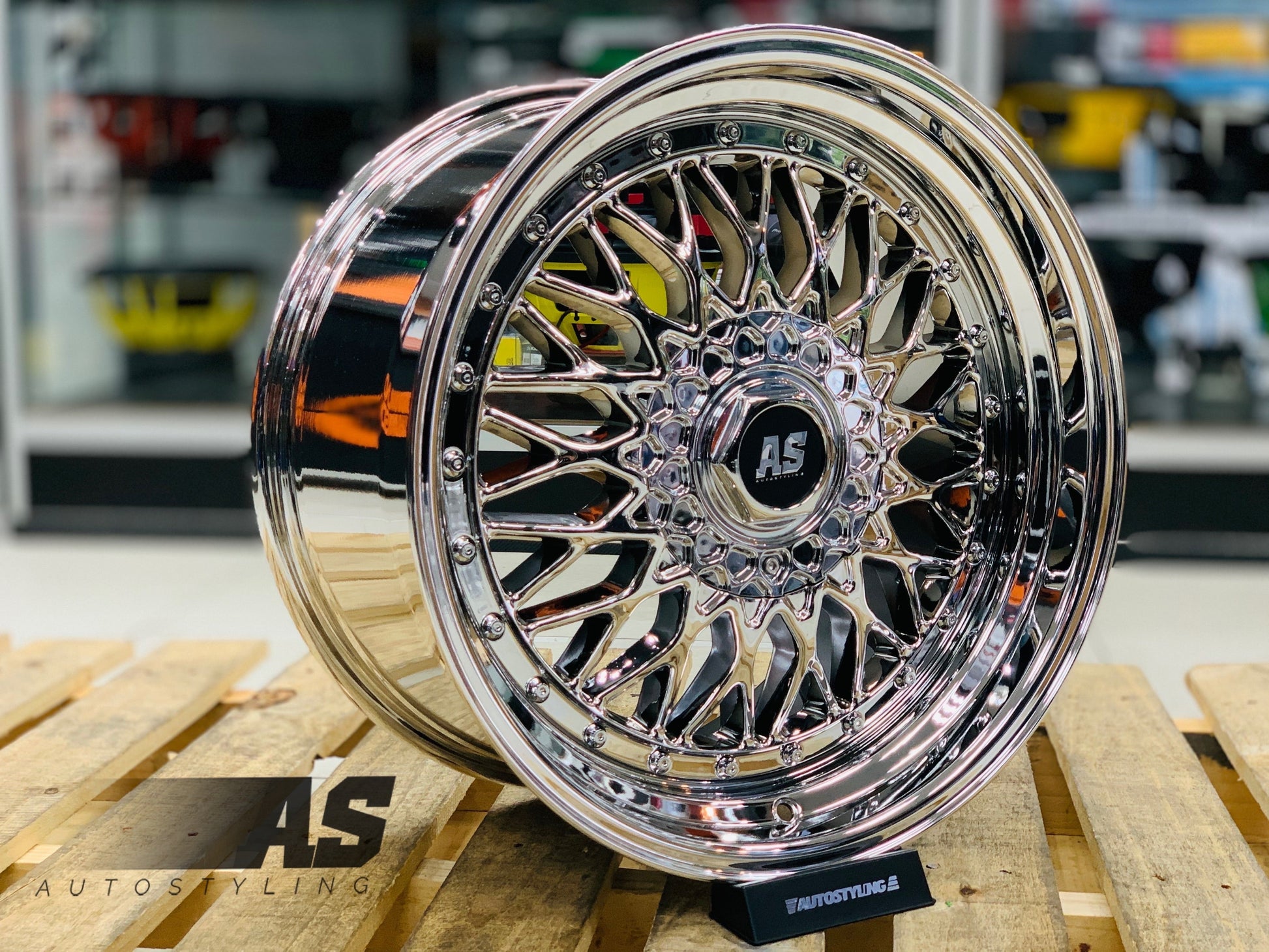 18” AS- MESH 5/100 5/120 SILVER CHROME