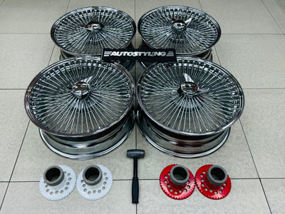 20” AS - 1000 SPOKE WIRE WHEEL FITS ALL CARS