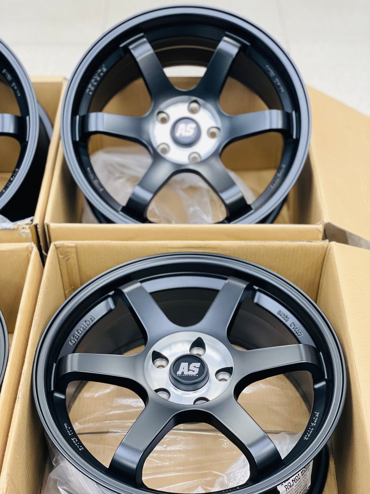 18” AS- TE37 5/114 Matt black wheels