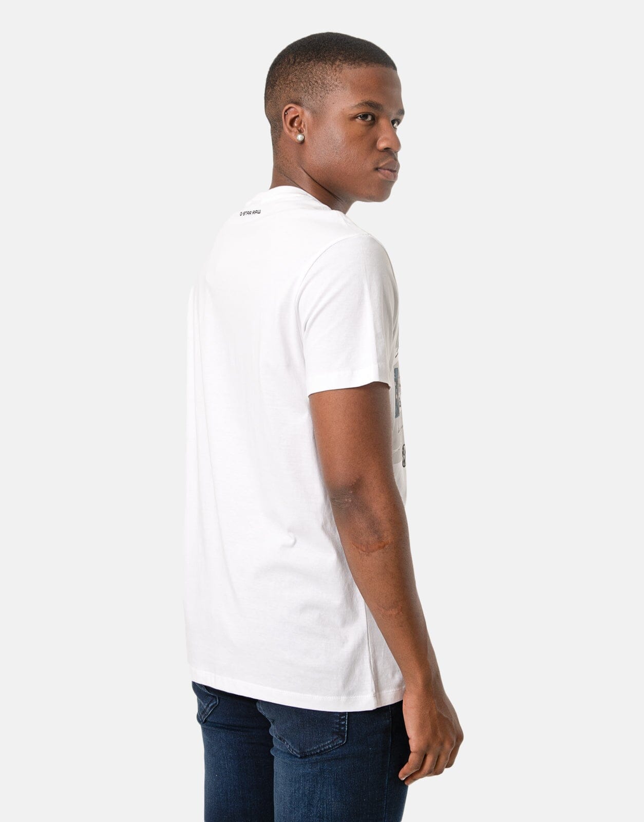 G-Star RAW Running Dog Logo White T-Shirt