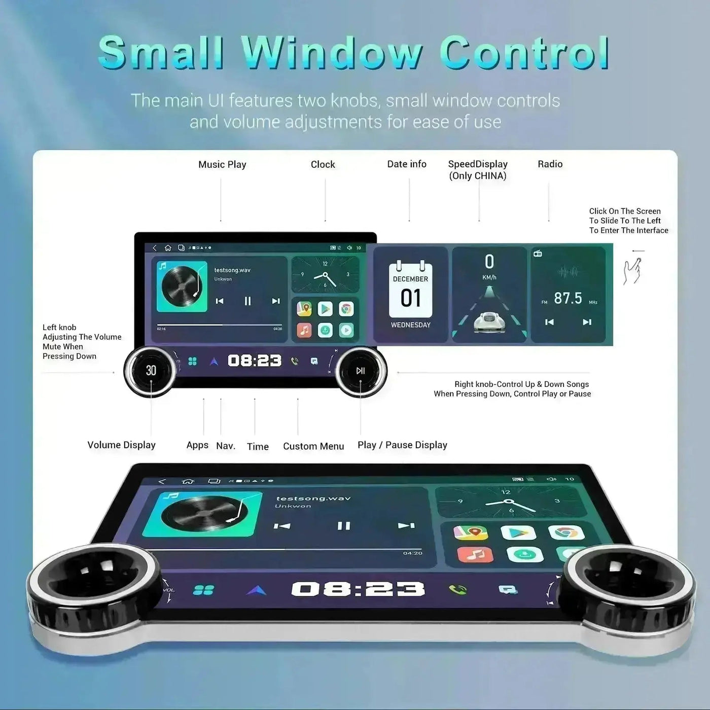 Diamond 2K - 11.5 Inch Dual Knob Android Multimedia Entertainment Unit - Benz W203 (02-04) Models