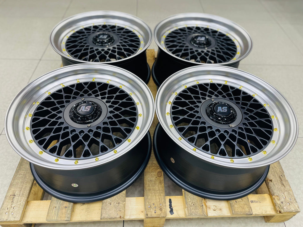 17'' AS- MOTORSPORT MESH 4/100 & 5/100 pcd SATIN GUNMETAL