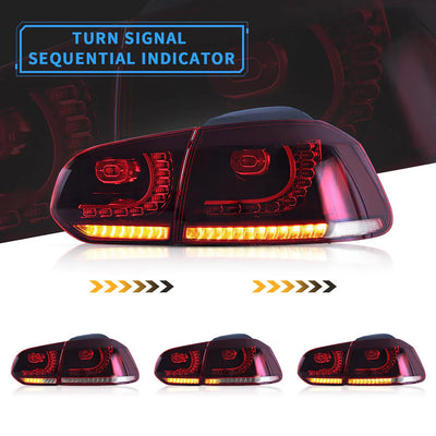 VW Golf 6 MK6 2008-2013 VLAND TAIL-LIGHTS With Sequential indicators