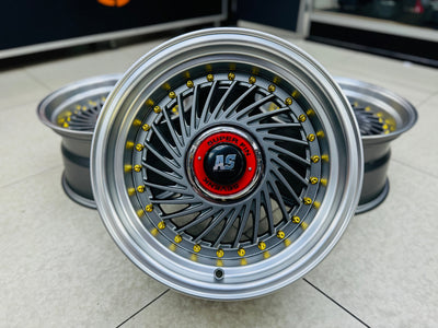 15” AS-SUPERFIN 4/100 & 4/114 MATT GREY   WHEELS