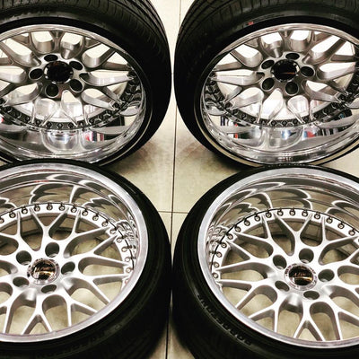 18” 3pce ENKEI AEGIS SPLIT JDM WHEELS 5/114