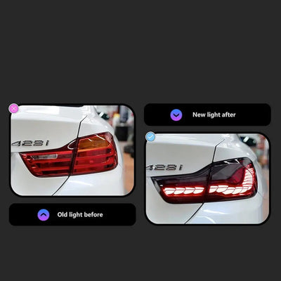 BM F32 / F33 / F36 4-Series CS Style OLED Sequential Smoked Black Taillights (14-20)