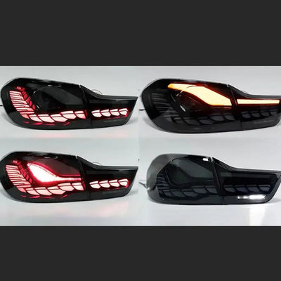BM F32 / F33 / F36 4-Series CS Style OLED Sequential Smoked Black Taillights (14-20)