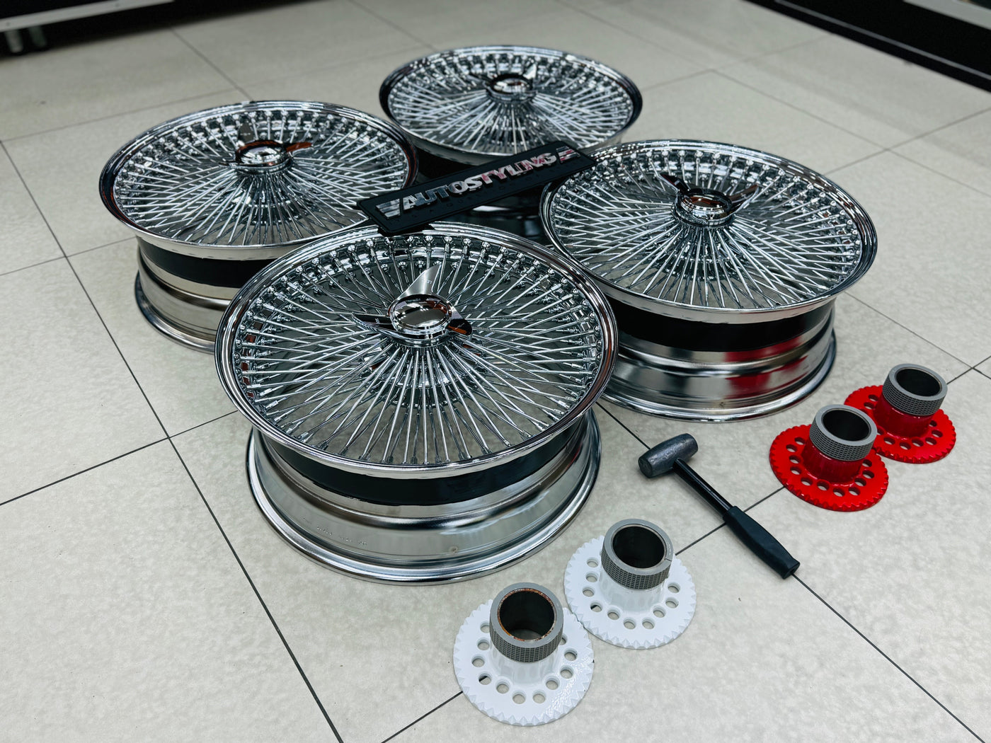 20” AS - 1000 SPOKE WIRE WHEEL FITS ALL CARS