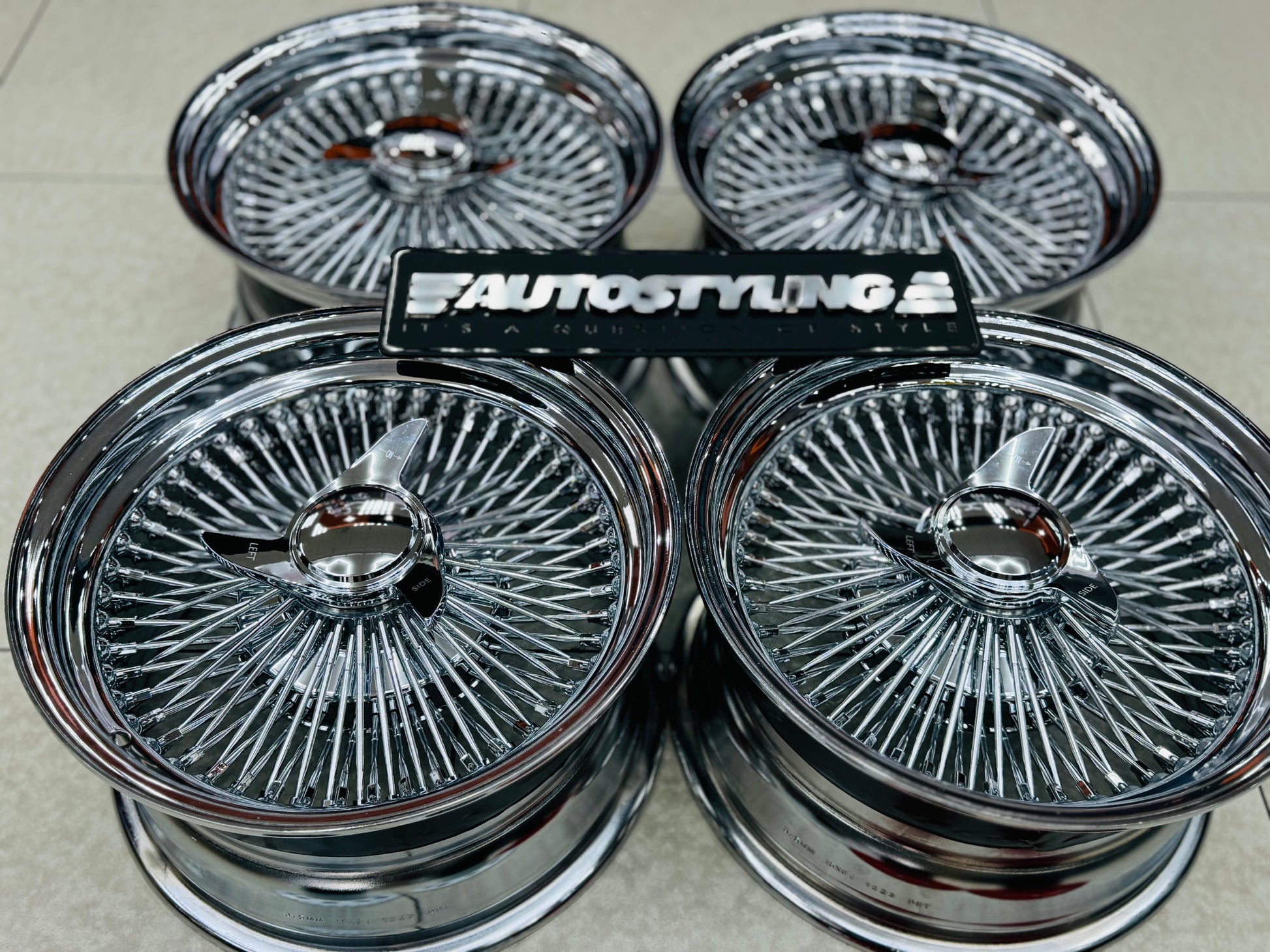 15 ” AS - 100 SPOKE WIRE WHEEL FITS ALL CARS