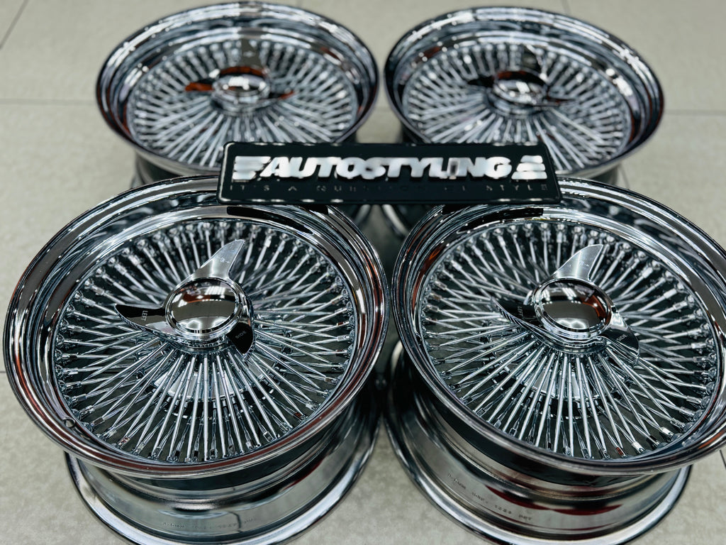 15 ” AS - 100 SPOKE WIRE WHEEL FITS ALL CARS