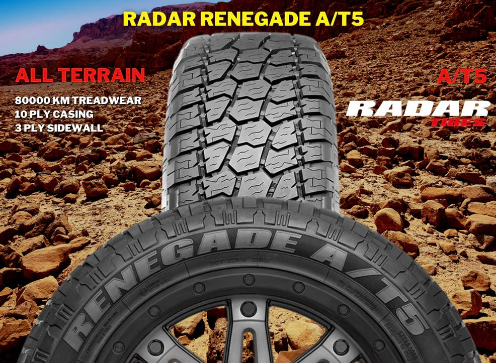 RADAR RENEGADE AT-5 33x12.5/20 TYRE WHITE LETTERS