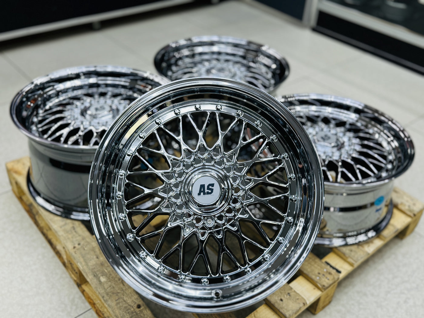 18” AS- MESH 5/112 5/114 SILVER CHROME