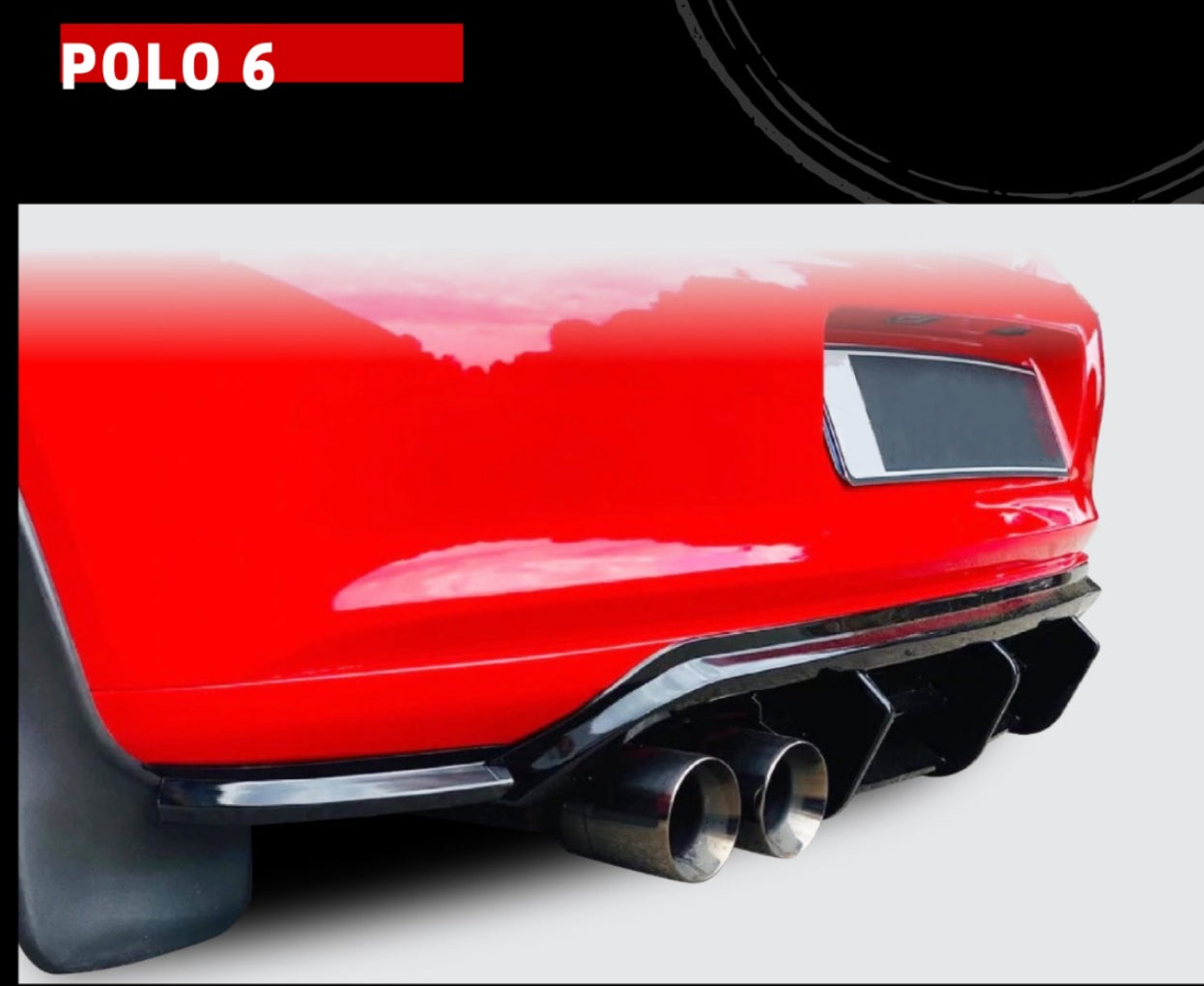 VW POLO 6 TSI TO GTI REAR DIFFUSER
