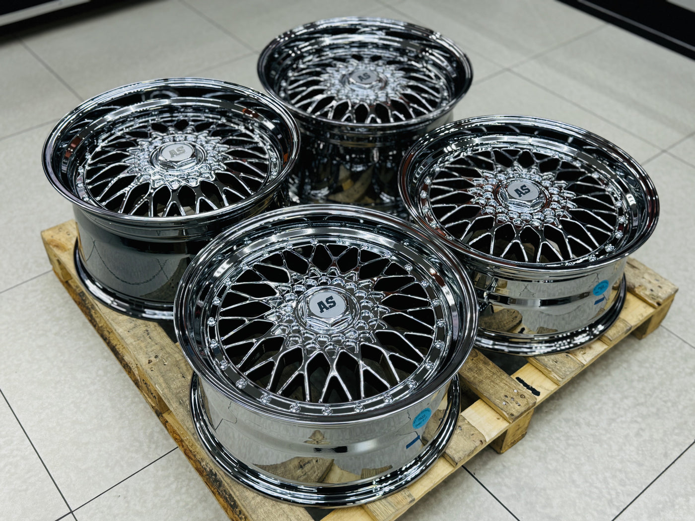 18” AS- MESH 5/112 5/114 SILVER CHROME