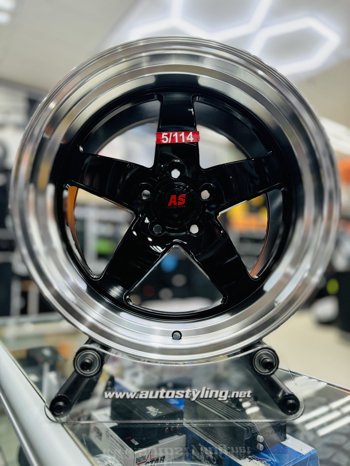 18” AS-WELD 5/114 GLOSS black wheels