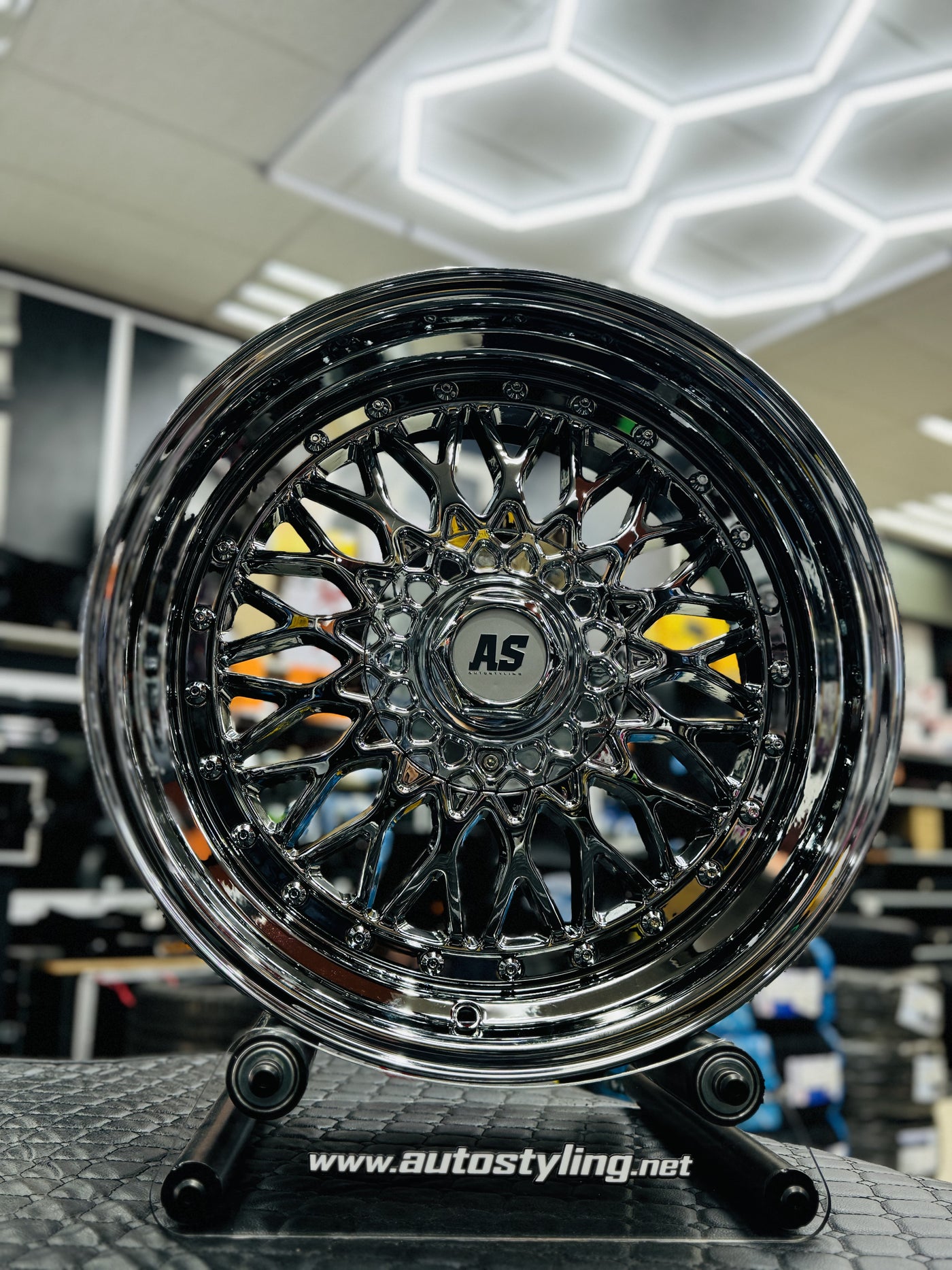 18” AS- MESH 5/112 5/114 SILVER CHROME