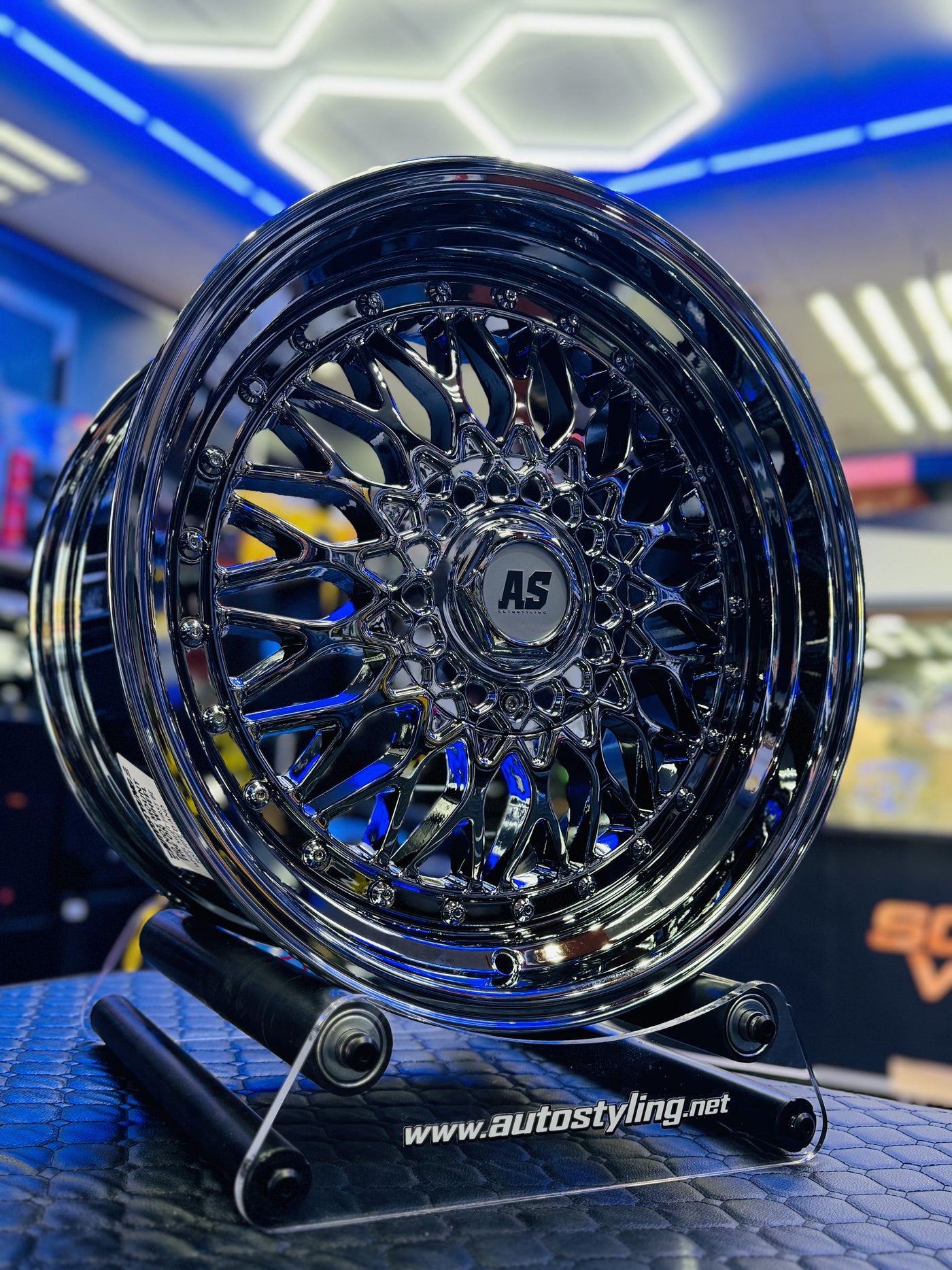 18” AS- MESH 5/112 5/114 SILVER CHROME