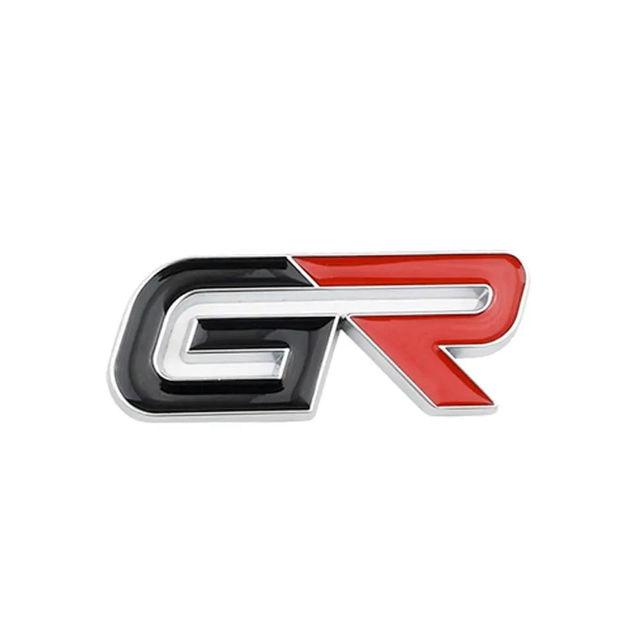 GR Gazoo Racing Metal Emblem Badge - Black & Red