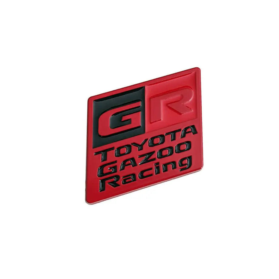 GR Gazoo Racing Square Type Metal Badge - Red & Black