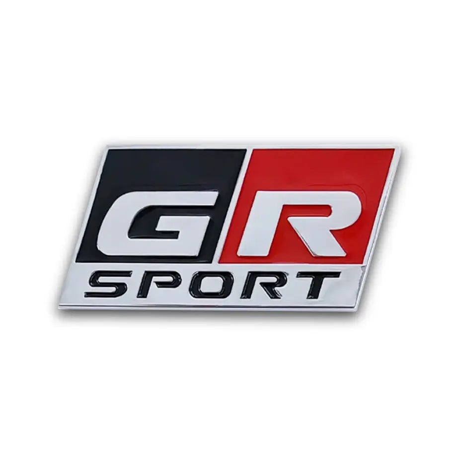 Gazoo GR Sport Square Grille Badge - Silver & Red