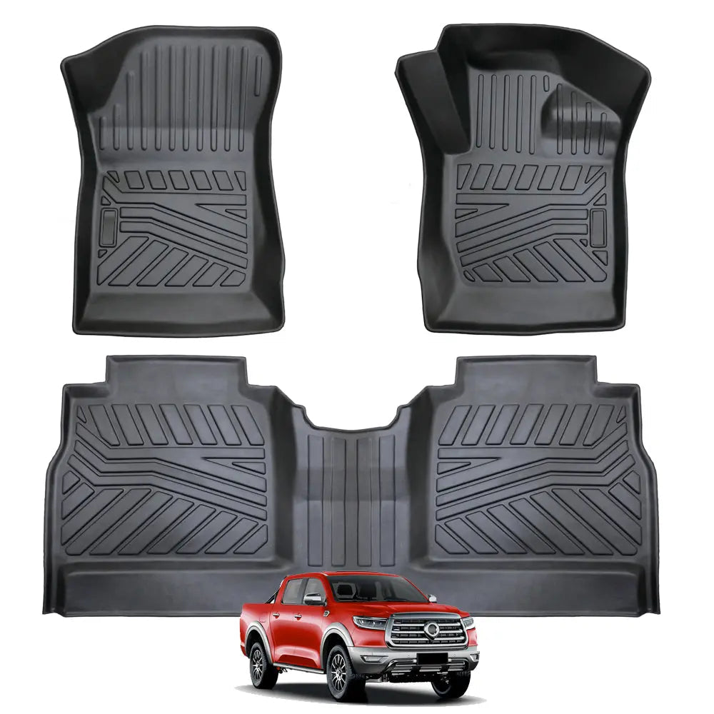 GWM P Series (21-On) Passenger Moulded TPE Rubber Floor Mats (3-Piece)