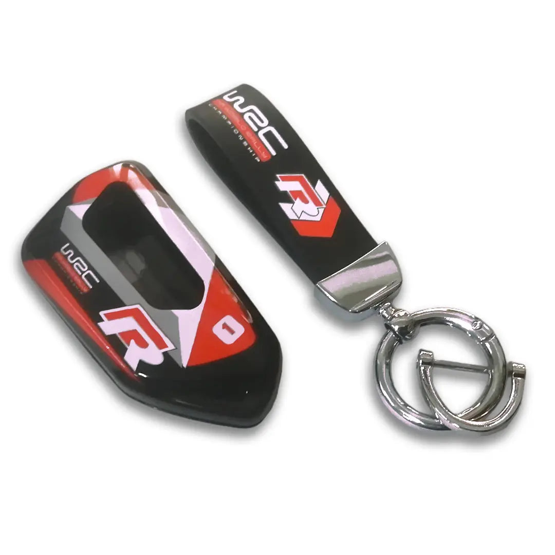 Hard Shell Key Case Cover With Keyring - VW Golf 8 WRC Style
