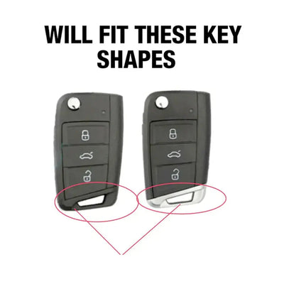 Hard Shell Key Case Cover With Keyring - VW WRC Style