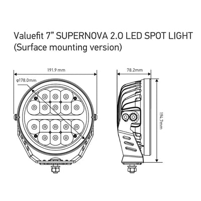 Hella ValueFit 7 Inch Supernova 2.0 LED Spot Light Kit