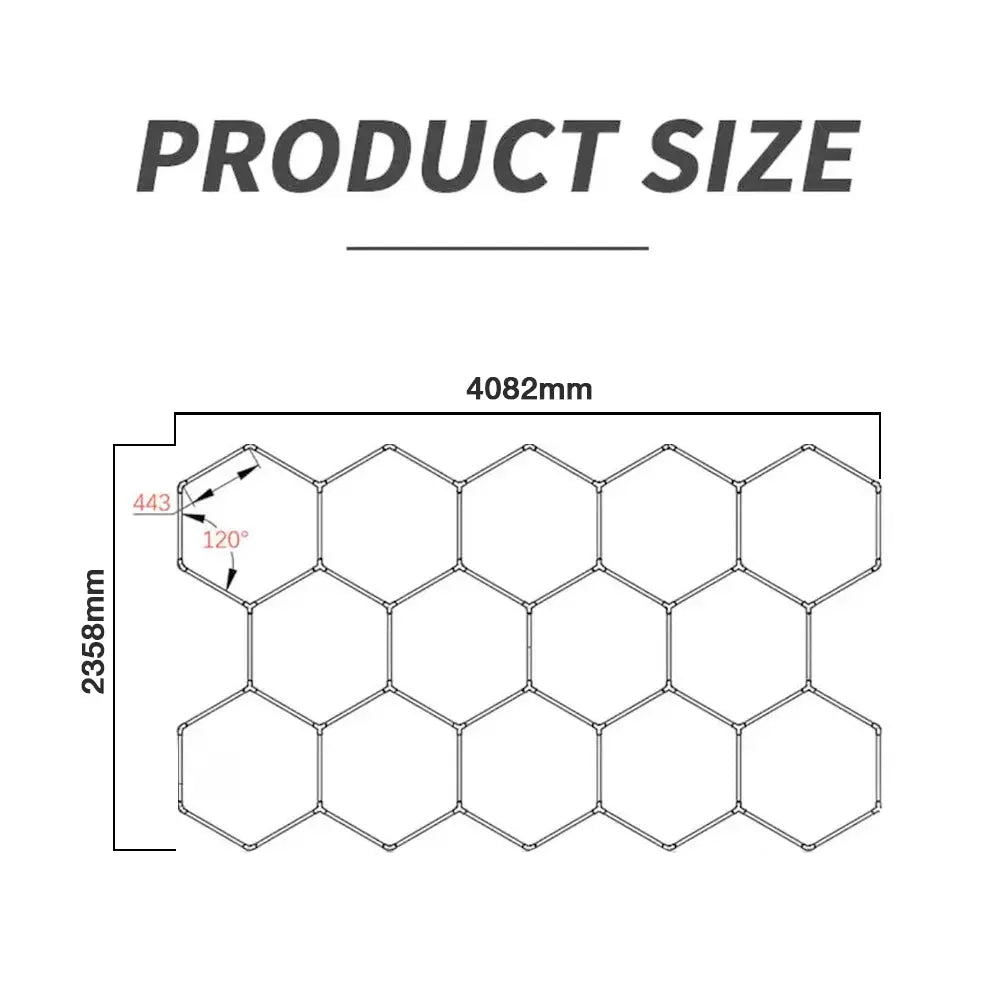 Hexglo 14 Piece Hexagon Modular LED Lighting Kit