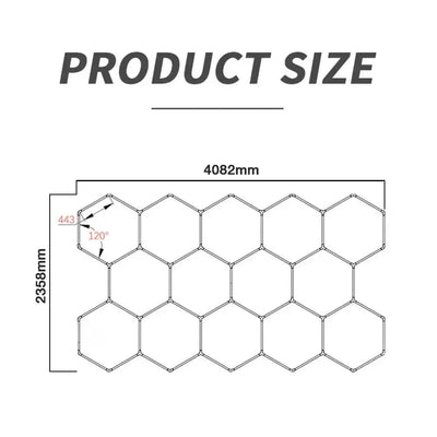 Hexglo 14 Piece Hexagon Modular LED Lighting Kit