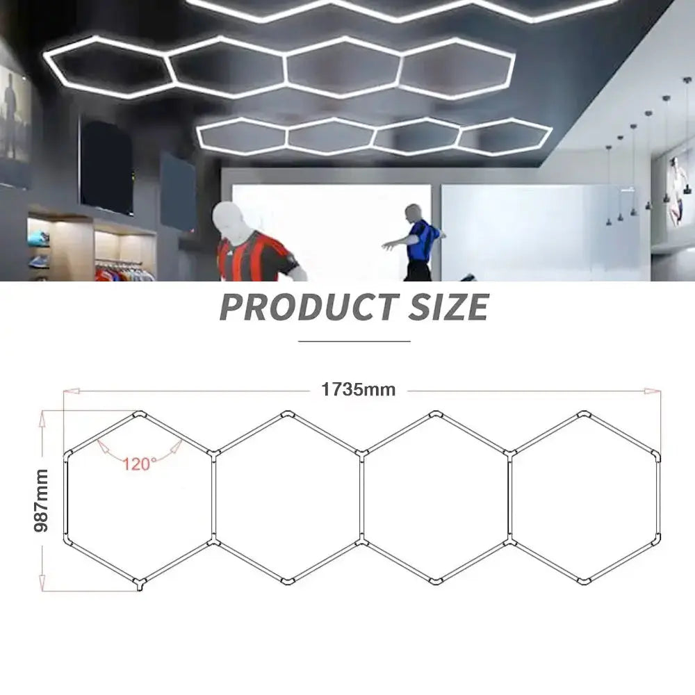 Hexglo 4 Piece Hexagon Modular LED Lighting Kit