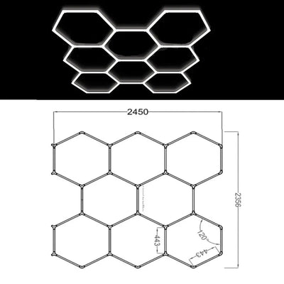 Hexglo 8 Piece Hexagon Modular LED Lighting Kit