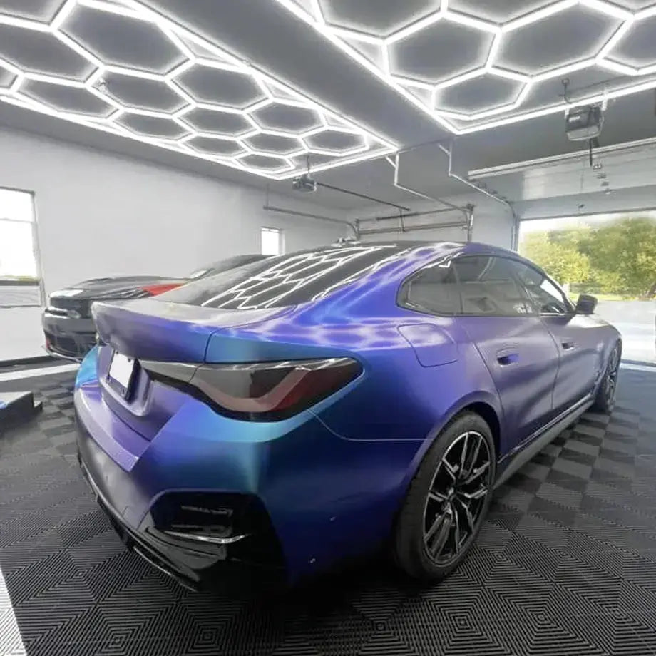 Hexglo Type B - 14 Piece Hexagon Modular LED Lighting Kit With Border