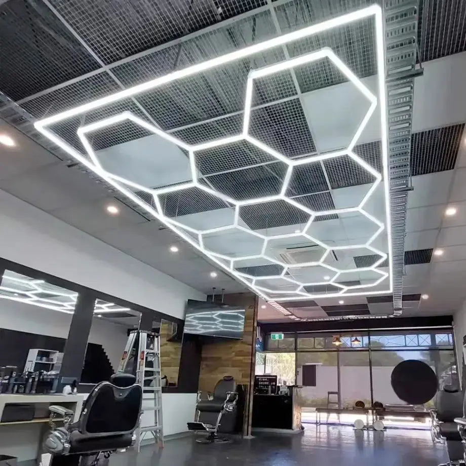 Hexglo Type B - 14 Piece Hexagon Modular LED Lighting Kit With Border