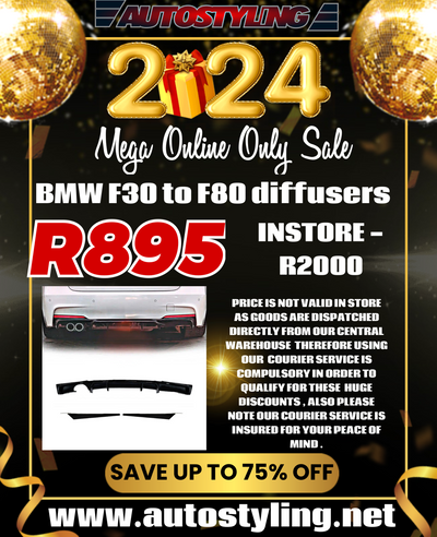 BMW F30 to F80 style rear diffuser