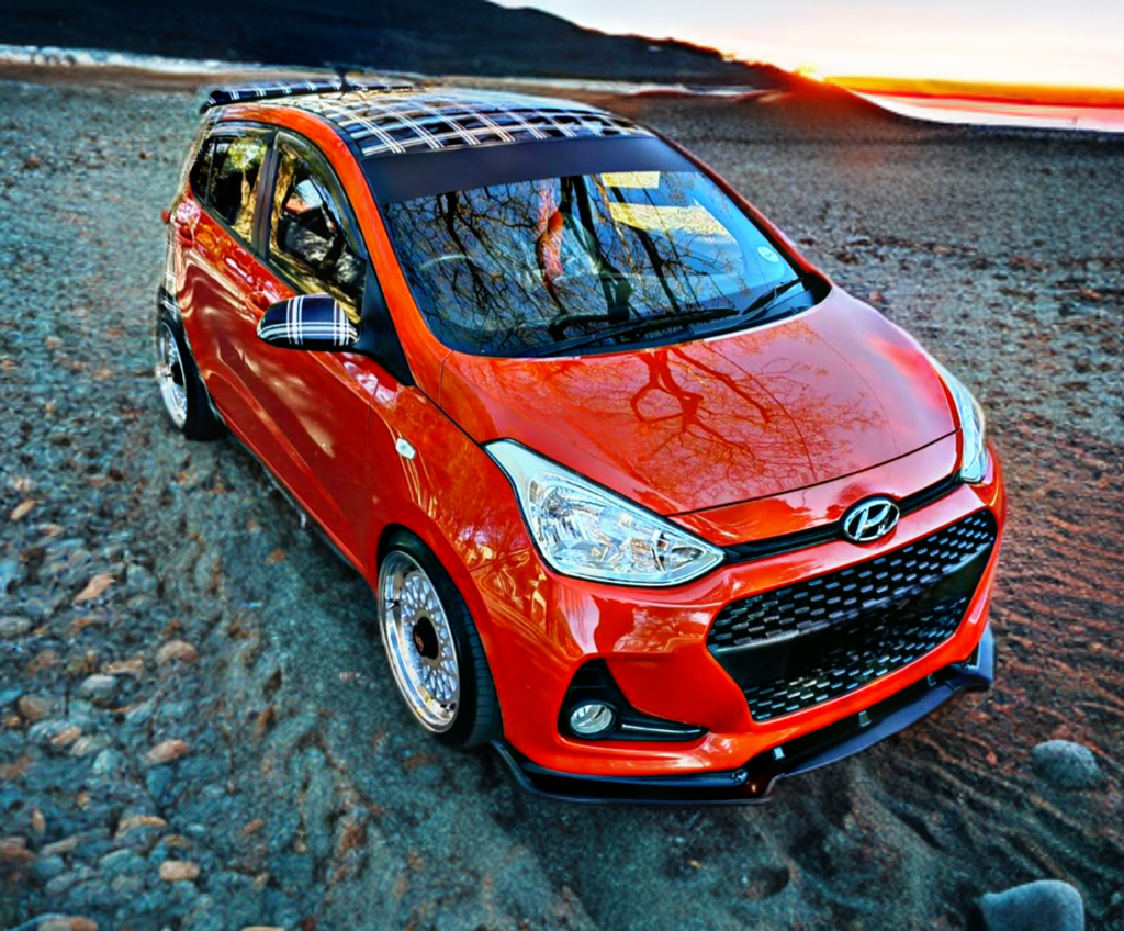 Hyundai i10 3pce PLASTIC GLOSS BLACK FRONT SPOILER