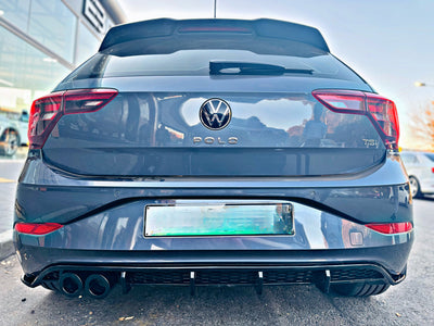 VW POLO 8 / AW TSI TO GTI STYLE AK REAR DIFFUSER GLOSS BLACK