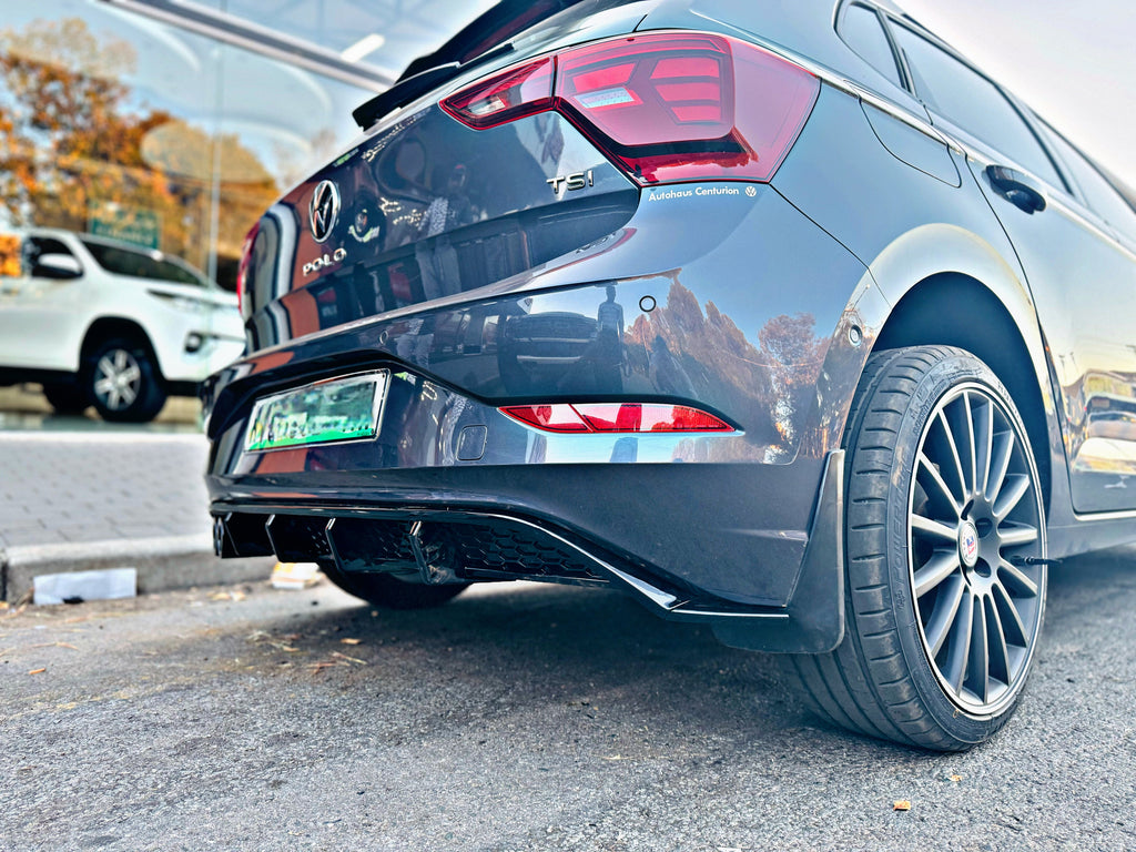 VW POLO 8 / AW TSI TO GTI STYLE AK REAR DIFFUSER GLOSS BLACK